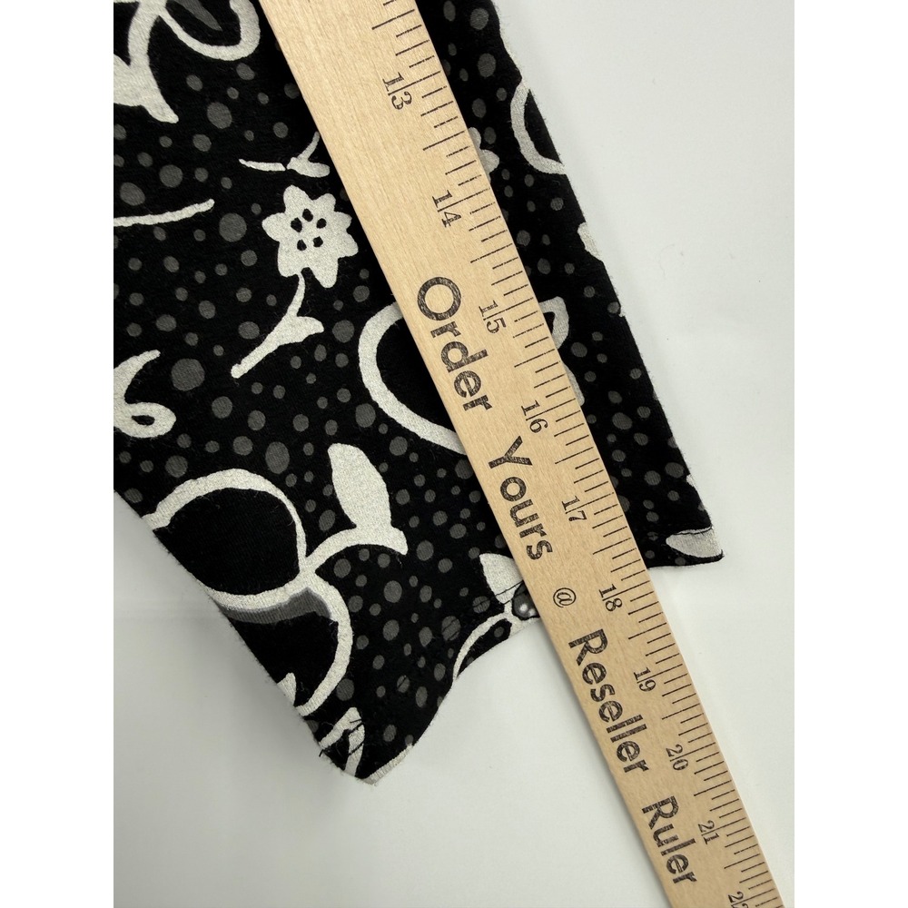 J Jill Dress Womens Small Black Floral Pima Cotton Modal Stretch Pockets - Picture 6 of 10